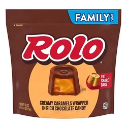 Rolo Creamy Caramels Wrapped In Rich Chocolate Candy Family Pack Stand Up Bag - 16.1 Oz