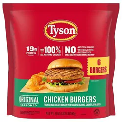 Tyson Original Seasoned Chicken Burgers 21oz - 21 Oz