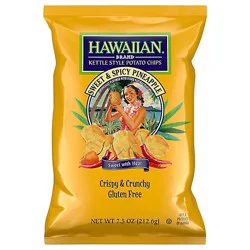 Hawaiian Kettle Chips Sweet & Spicy Pineapple 7.5oz - 7.5 Oz