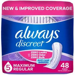 Always Discreet Medium Adult Incontinenc - 48 Ct