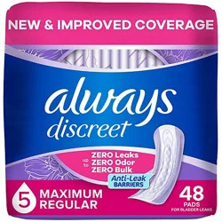 Always Discreet Medium Adult Incontinenc - 48 Ct