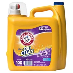 Arm & Hammer Liquid Detergent Plus Oxi Clean With Odor Blasters, Fresh Burst - 130 Fl. Oz. - 130 Fz