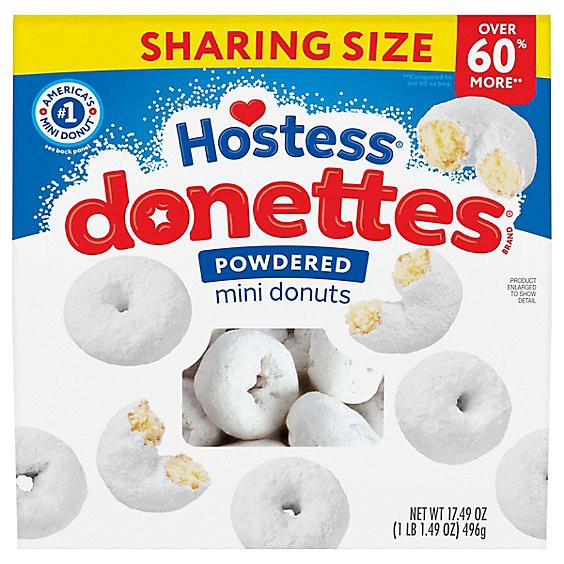 slide 1 of 1, Hostess Powdered Sugar Donettes - 17.49, 17.49