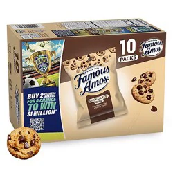 Famous Amos Classic Bite-Size Chocolate Chip Cookies 10-Count Multipack 10oz 283g - 10-1 Oz