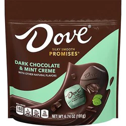 Dove Promises Dark Chocolate Mint Cream Stand Up Pouch 6.74 Ounce - 6.74 Oz