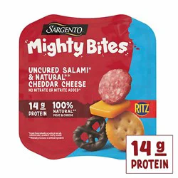 Sargento Mighty Bites Uncured Salami & Cheddar Cheese 2.8oz - 2.8 Oz