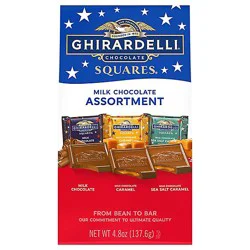 Ghirardelli Milk Chocolate Assortment Squares - 4.8 Oz