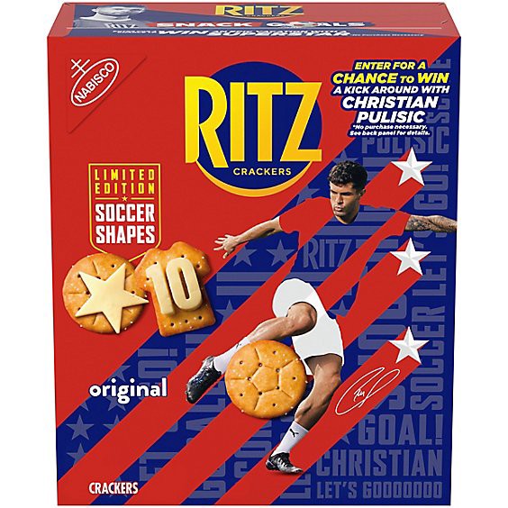 slide 1 of 1, Ritz Original Crackers Limited Edition Soccer Shapes - 12.3 Oz, 12.3 oz