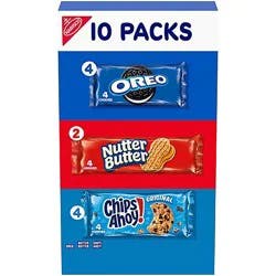Chips Ahoy/nutter Butter/oreo Variety Pack 10ct - 10 Ct