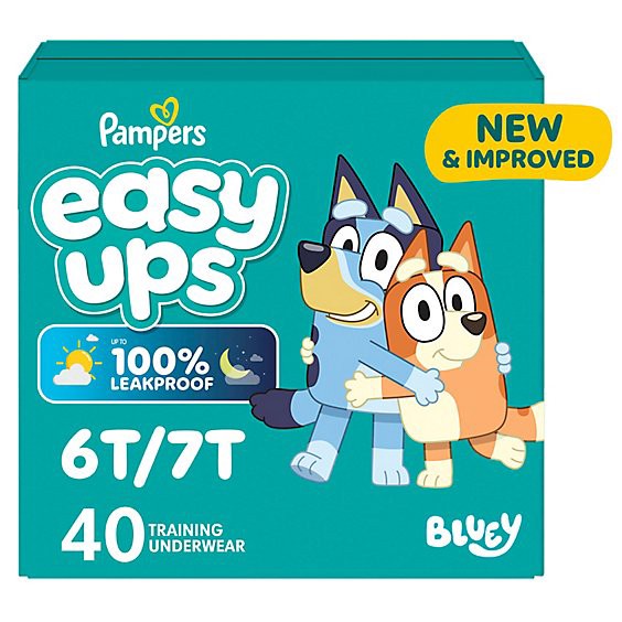 slide 1 of 1, Pampers Easy Ups Diapers Base Version 4.5x 8/giant Extra - 40 Ct, 40 ct