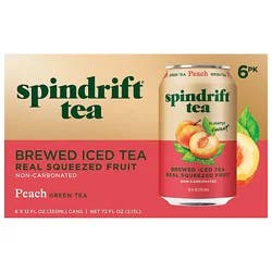 Spindrift Peach Green Tea 6-12 Fz - 6-12 Fz