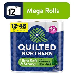 Quilted Northern Ultra Soft & Strong Bath Tissue, 12 Mega Rolls - 12 Rl