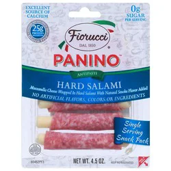 Fiorucci Hard Salami Panino Mozzarella Cheese Wrapped In Salami - 4.5 Oz