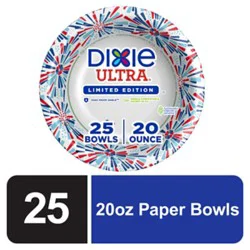 Dixie Ultra Compostable 20 Ounce Bowls, 25 Count Summer Seasonal - 25 Ct