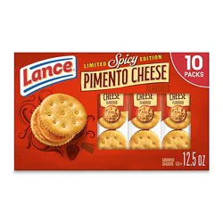 Lance Spicy Pimento Cheddar Sandwich Crackers 10ct - 10 Ct