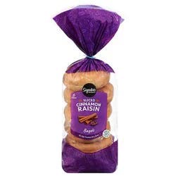 Signature Select Bagels Cinnamon Raisin 6 Ct 18 Oz - 18 Oz