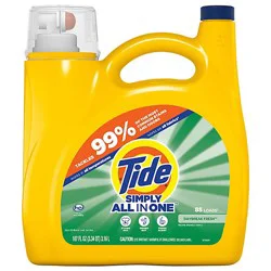 Tide Simply All In One Liquid Detergent, Daybreak Fresh - 107 Fl. Oz. - 107 Fz