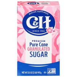 C&h Premium Pure Cane Granulated Sugar - 2 Lb