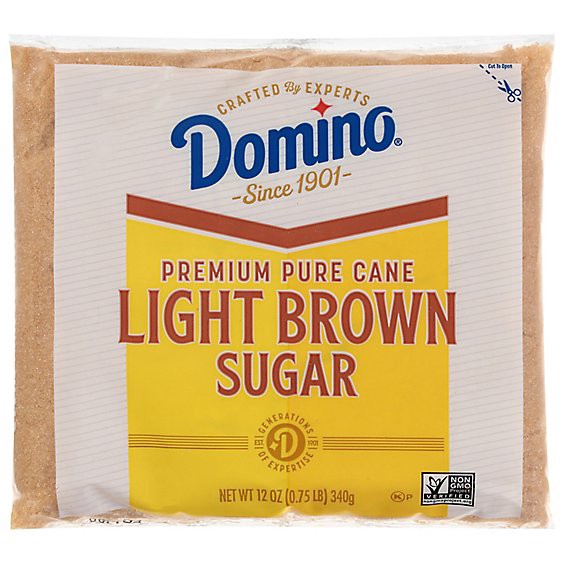 Domino Premium Pure Cane Light Brown Sugar 12 Oz. Bag - .75 Lb | Shipt