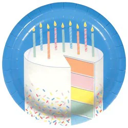 American Greetings Birthday Cake 9 In Round Plates - Ea