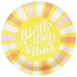 American Greetings Happy Vibes Birthday Party Goods Shared 9 In - Ea