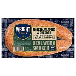 Wright Brand Bacon Jalapeno Sharp Cheddar Smoked Sausage 12 Oz - 12 Oz