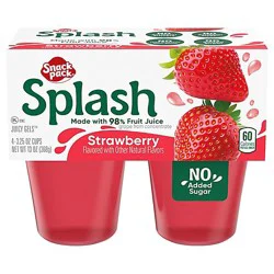 Snack Pack Splash Strawberry Flavored Juicy Gel Cups, 3.25 Oz., 4-Count - 13 Oz