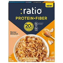 Ratio Protein Fiber Honey Almond Cereal - 15.4 Oz