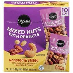 Signature Select Mixed Nuts Deluxe Raw Multipack 10 Ct - 10 Oz