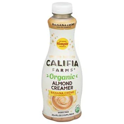 Califia Farms Organic Banana Creme Almond Milk Coffee Creamer 25.4 Fl Oz - 25.4 Fl Oz