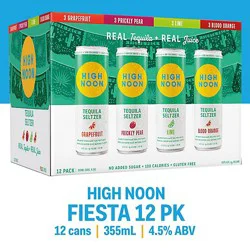 High Noon Fiesta Tequila Variety Pack - 12-355 Ml