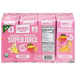 Deebees Organic Juice Strawberry Lemonade 8pk - 8-6.75 Fl Oz