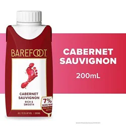 Barefoot Cellars Cabernet Sauvignon Red Wine Tetra - 200 Ml