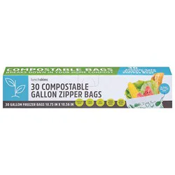 Lunchskins Bags Compostable Gallon Zipper Bags - 30 Ct