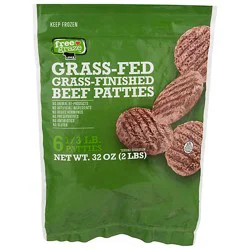 Free Graze Grass Fed Beef Patties 32oz - 32 Oz