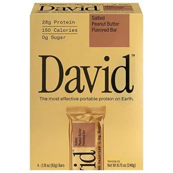 David Protein Bar Salted Peanut Butter - 8.75 Oz