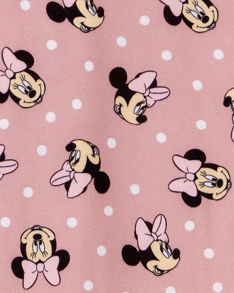 slide 2 of 2, Carter's Kid 2-Piece Minnie Mouse Coat-Style Poly Pajamas Pink 4, 1 ct