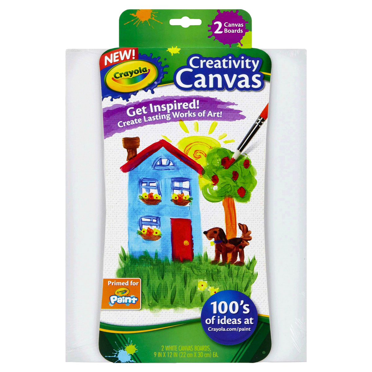 slide 1 of 1, Crayola Paint Canvases, 2 ct