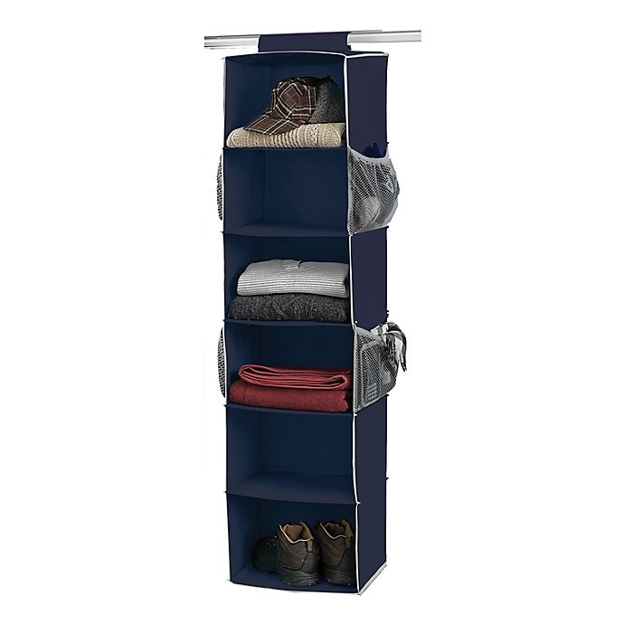 slide 1 of 2, Studio 3B 6-Shelf Hanging Shoe Organizer - Peacoat, 1 ct