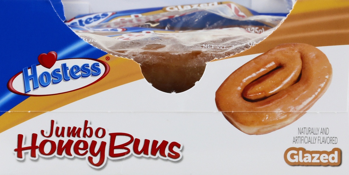 slide 4 of 7, HOSTESS Jumbo Glazed Honey Bun, Single Serve, 4.75 oz, 