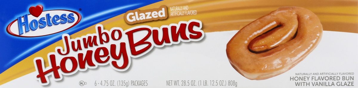 slide 5 of 7, HOSTESS Jumbo Glazed Honey Bun, Single Serve, 4.75 oz, 