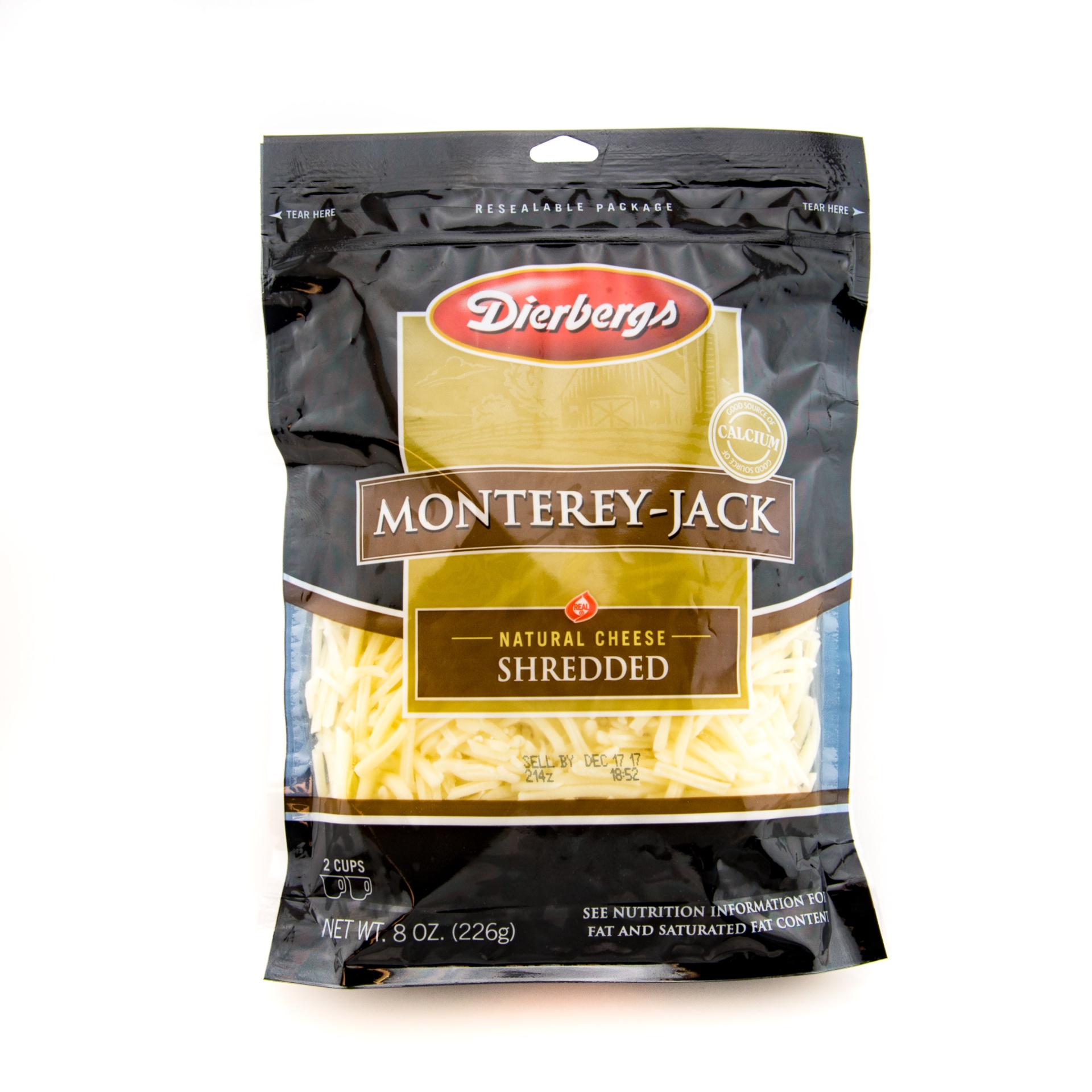 slide 1 of 1, Dierbergs Shredded Monterey Jack Cheese, 8 oz