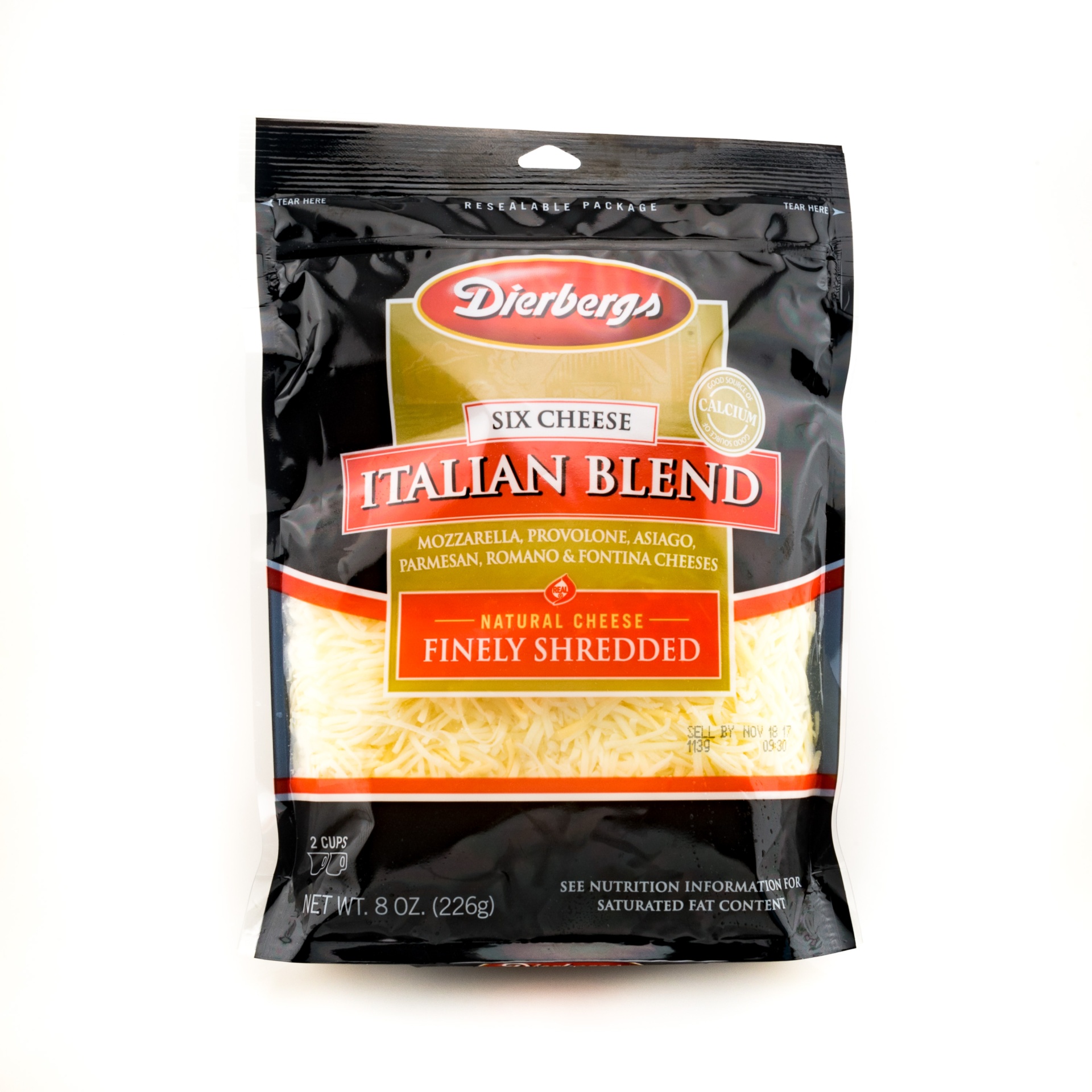 slide 1 of 1, Dierbergs Finely Shredded 6 Cheese Blend, 8 oz