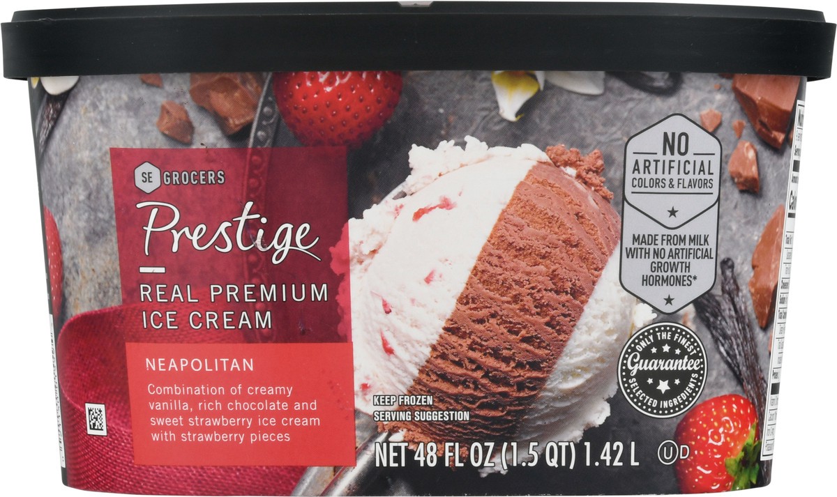 slide 6 of 9, Prestige Real Premium Ice Cream Neapolitan, 48 oz