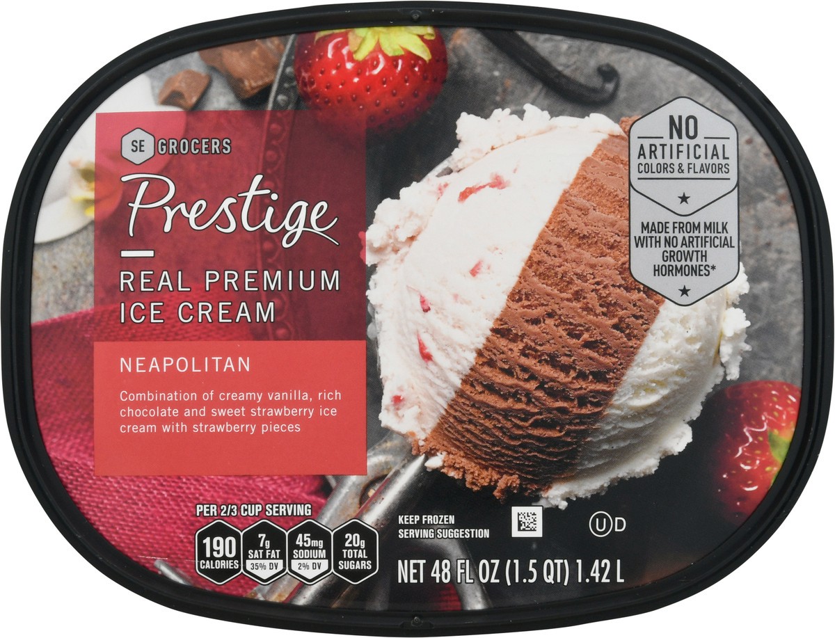 slide 7 of 9, Prestige Real Premium Ice Cream Neapolitan, 48 oz