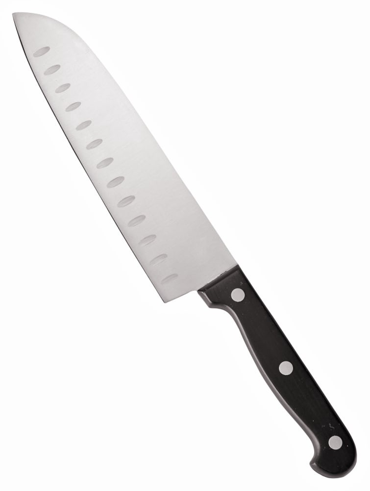 slide 1 of 1, Everyday Living Santoku Knife Black, 7 in