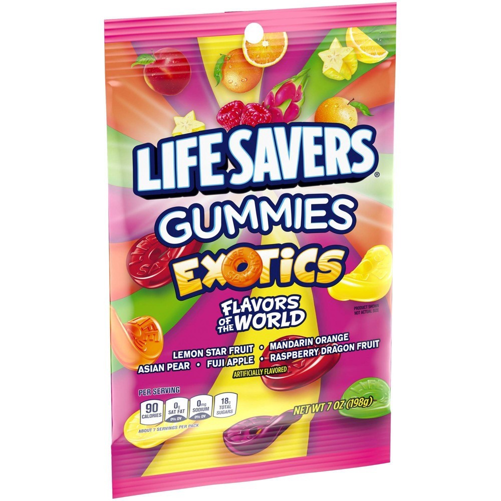 slide 2 of 4, LIFE SAVERS Exotics Gummy Candy, 7 oz Bag, 7 oz