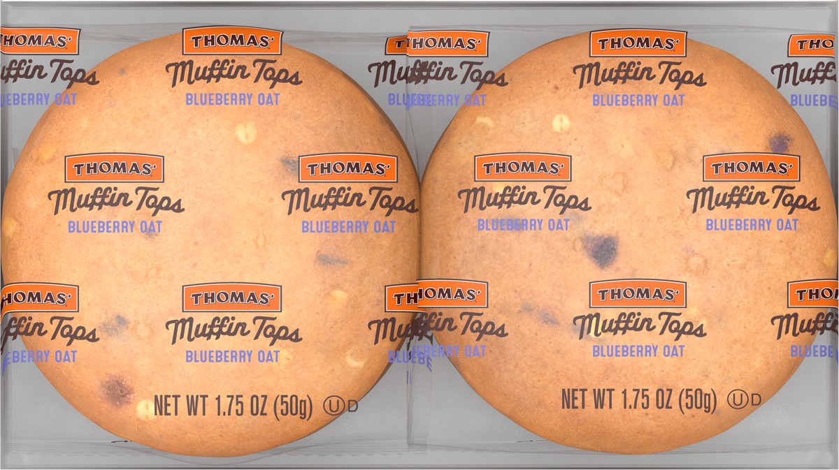 slide 3 of 9, Thomas' Blueberry Oat Muffin Tops, 6 packs, 10.5 oz, 6 ct