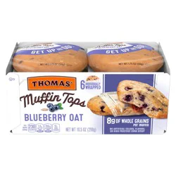 Thomas' Blueberry Oat Muffin Tops, 6 packs, 10.5 oz