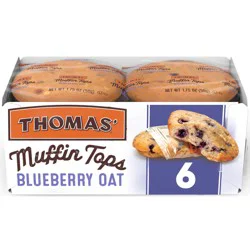 Thomas' Blueberry Oat Muffin Tops, 6 packs, Blueberry Muffin Tops, 10.5 oz Box